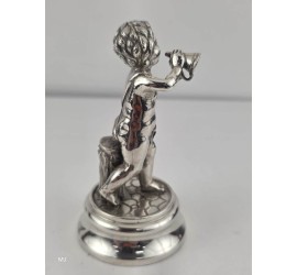 Zilveren miniatuur Jongen met Toeter