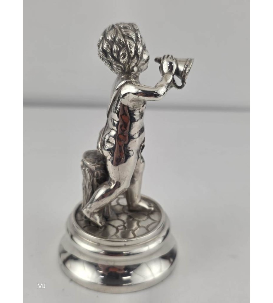 Zilveren miniatuur Jongen met Toeter