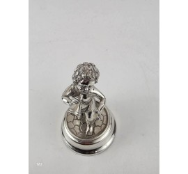 Zilveren miniatuur Jongen met Toeter