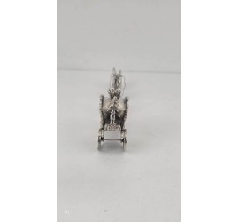 Zilveren miniatuur Gouden Koets met 6 paarden