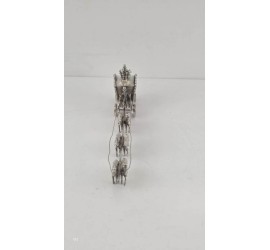 Zilveren miniatuur Gouden Koets met 6 paarden