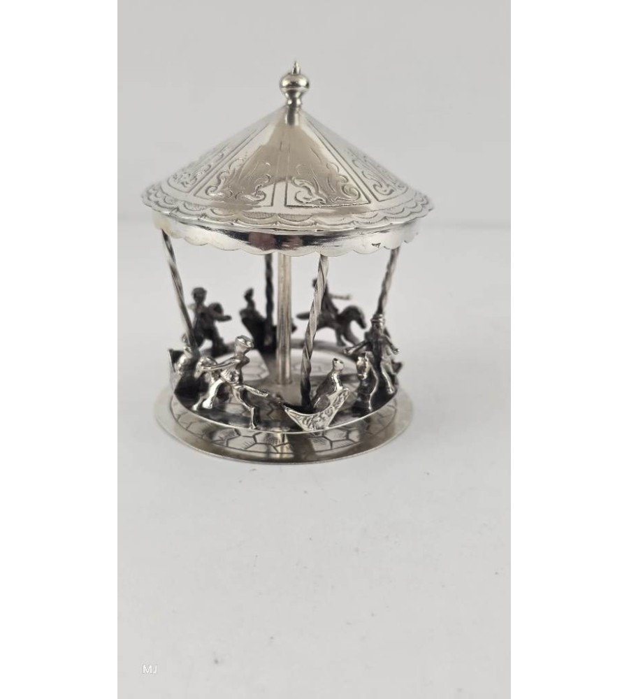 Zilveren miniatuur Draaimolen