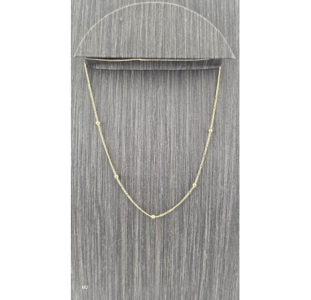 Gouden figaro collier met bolletjes