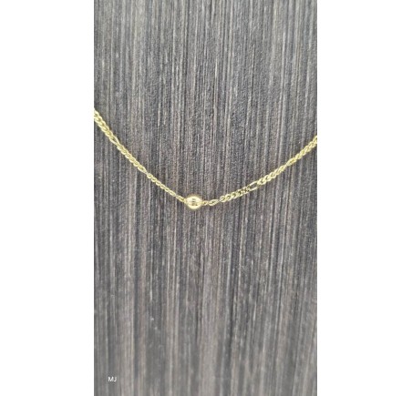 Gouden figaro collier met bolletjes