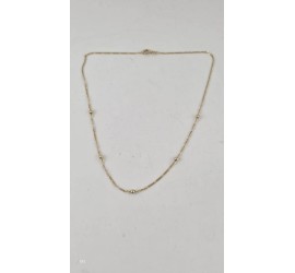 Gouden figaro collier met bolletjes