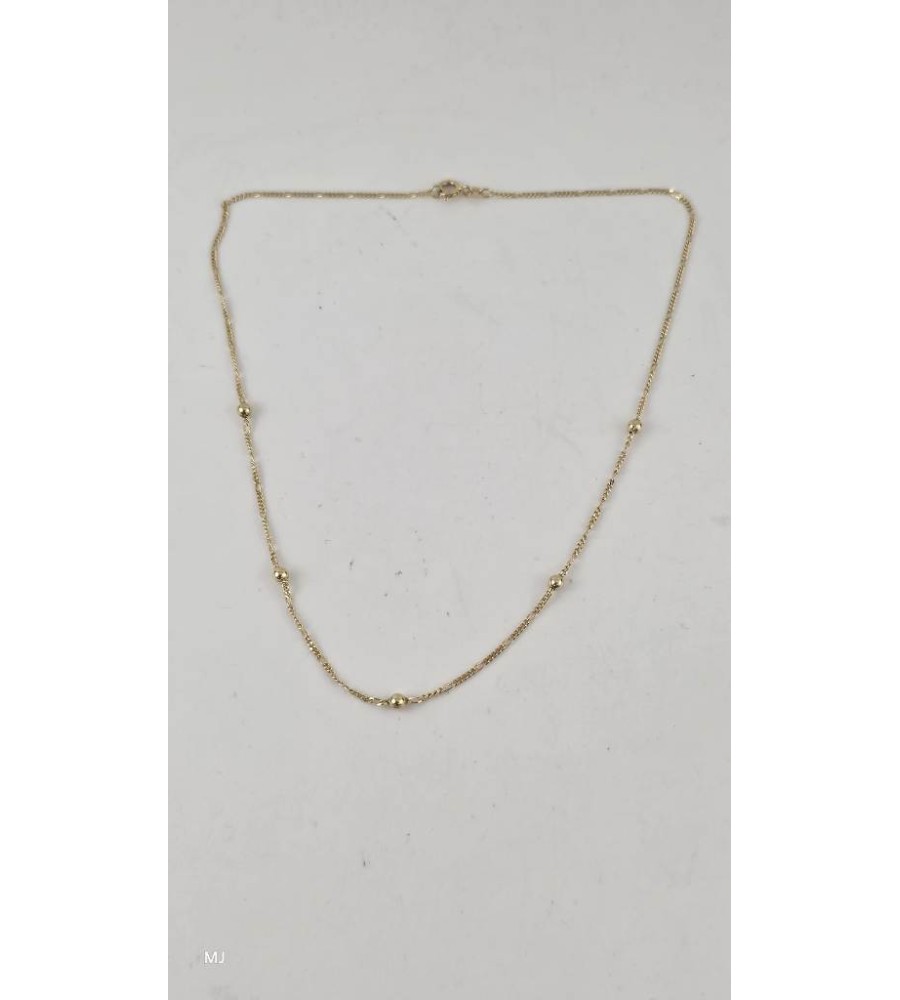 Gouden figaro collier met bolletjes