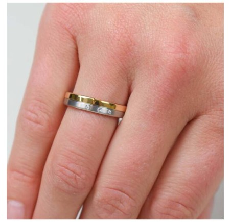 Boccia titanium ring met diamant  0129-04
