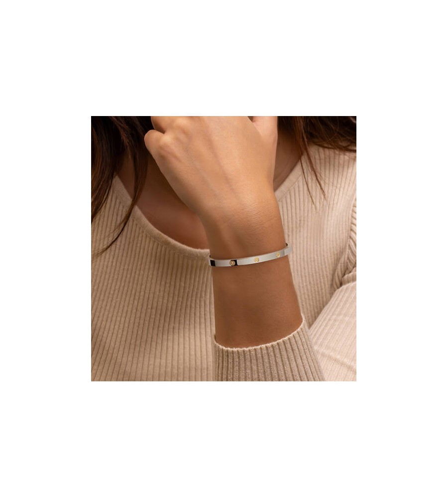 Boccia titanium armband met diamant