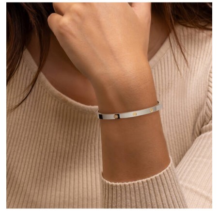 Boccia titanium armband met diamant 03074-03