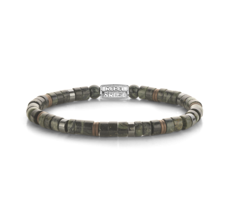 Rebel & Rose armband Camouflage Green Slices RR-60157-S