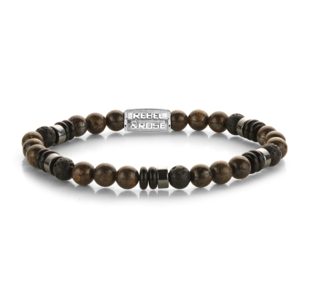 Rebel & Rose armband Brown Forest RR-60160-S