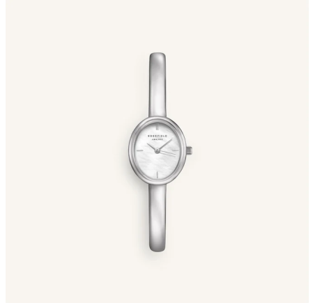 Rosefield dameshorloge Bangle Watch Oval Silver STWSSS-ST07