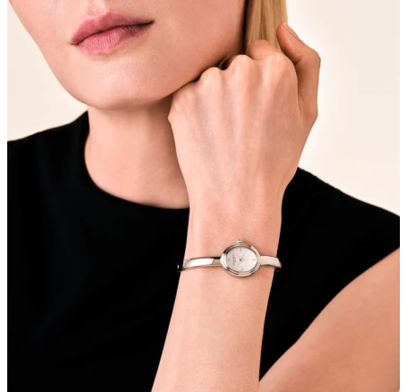 Rosefield dameshorloge Bangle Watch Oval Silver STWSSS-ST07