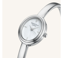 Rosefield dameshorloge Bangle Watch Oval Silver STWSSS-ST07