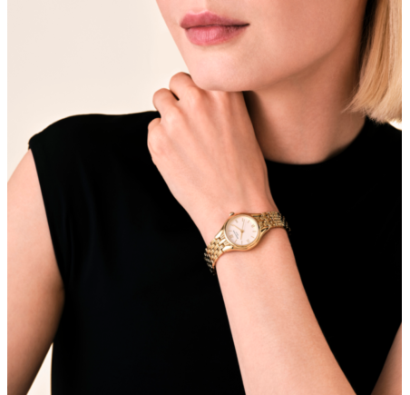 Rosefield dameshorloge Muse Withe Gold MUWGSG-MU01