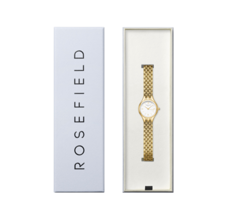 Rosefield dameshorloge Muse Withe Gold MUWGSG-MU01