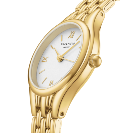 Rosefield dameshorloge Muse Withe Gold MUWGSG-MU01