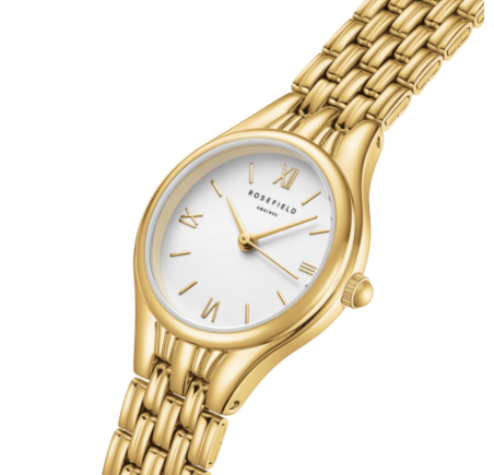 Rosefield dameshorloge Muse Withe Gold MUWGSG-MU01