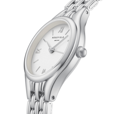 Rosefield dameshorloge Muse Withe Silver MUWSSS-MU02