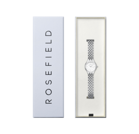 Rosefield dameshorloge Muse Withe Silver MUWSSS-MU02