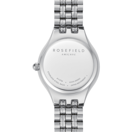 Rosefield dameshorloge Muse Withe Silver MUWSSS-MU02