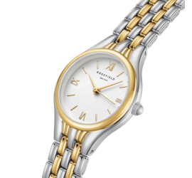 Rosefield dameshorloge Muse Withe Doutone Silver Gold MUWDSD-MU03