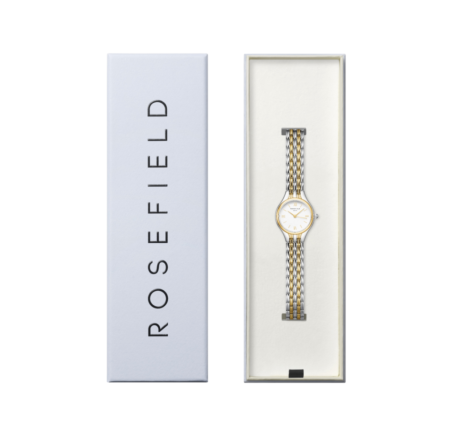 Rosefield dameshorloge Muse Withe Doutone Silver Gold MUWDSD-MU03