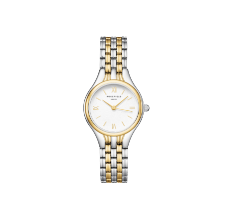 Rosefield dameshorloge Muse Withe Doutone Silver Gold MUWDSD-MU03