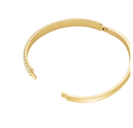 Rosefield staal vergulde slavenarmband zirkonia Striped Crystals Bangle  JBSBG-J1287