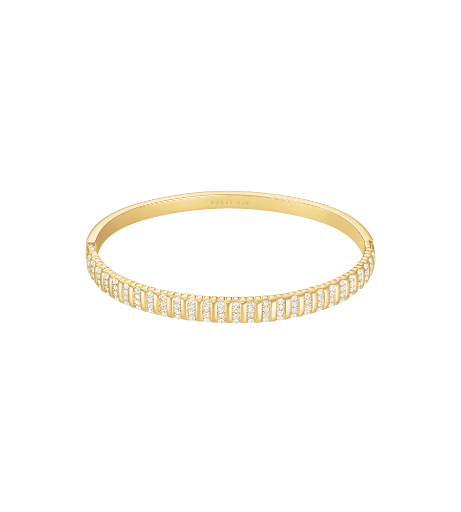Rosefield staal vergulde slavenarmband zirkonia