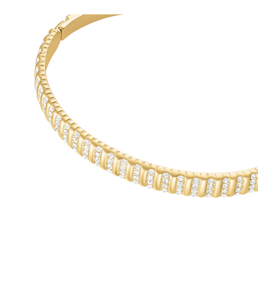 Rosefield staal vergulde slavenarmband zirkonia