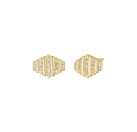 Rosefield staal vergulde oorknoppen Striped Studs JESSG-J1282
