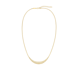 Rosefield staal verguld choker met zirkonia Striped Crystal Slate Necklace Gold JNSSG-J1286