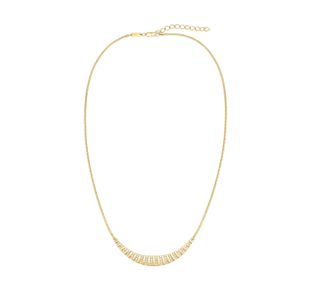 Rosefield staal verguld choker met zirkonia Striped Crystal Slate Necklace Gold JNSSG-J1286