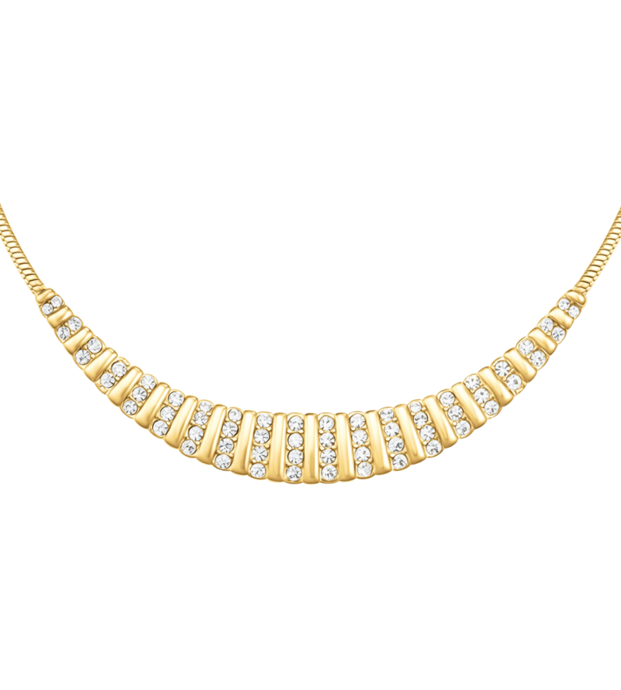 Rosefield staal verguld choker met zirkonia