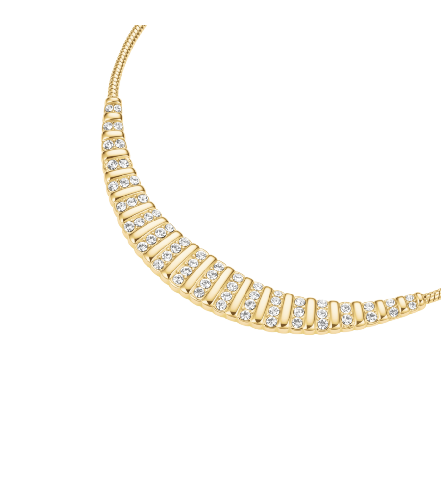 Rosefield staal verguld choker met zirkonia