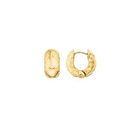 Rosefield staal vergulde creolen Crystal Star Texture Hoops  JEDHG-J1352