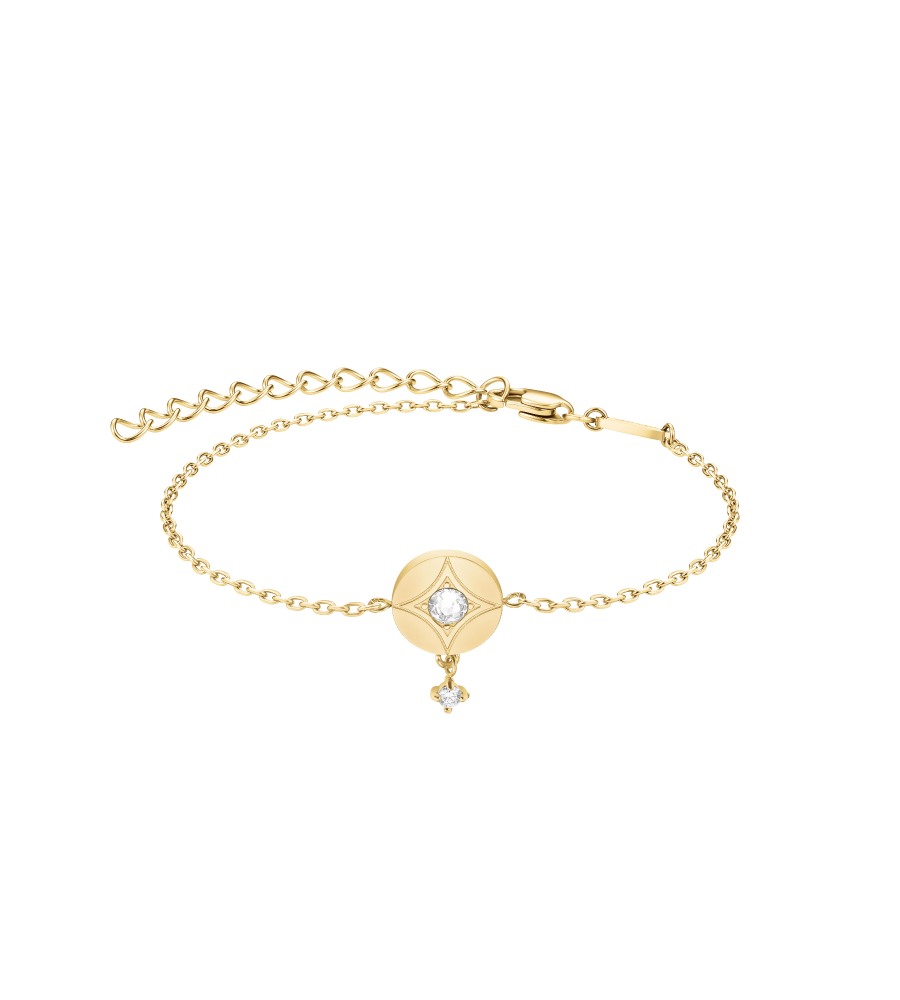 Rosefield staal vergulde armband zirkonia