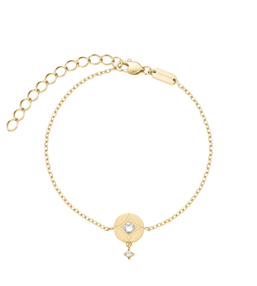 Rosefield staal vergulde armband zirkonia