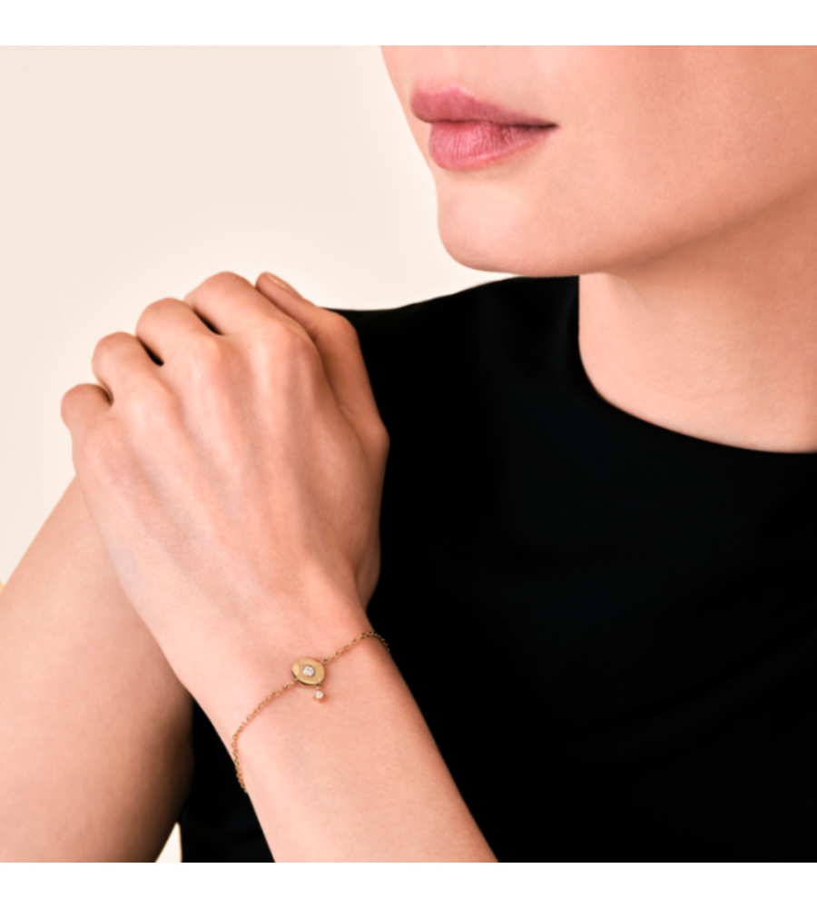 Rosefield staal vergulde armband zirkonia