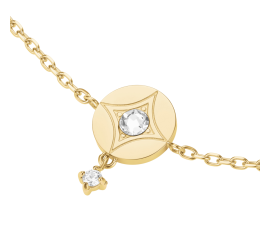 Rosefield staal vergulde slavenarmband zirkonia Diamond Star Coin Bracelet JBDCG-J1358