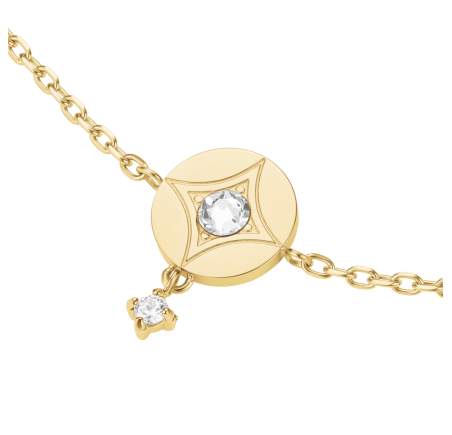 Rosefield staal vergulde slavenarmband zirkonia Diamond Star Coin Bracelet JBDCG-J1358