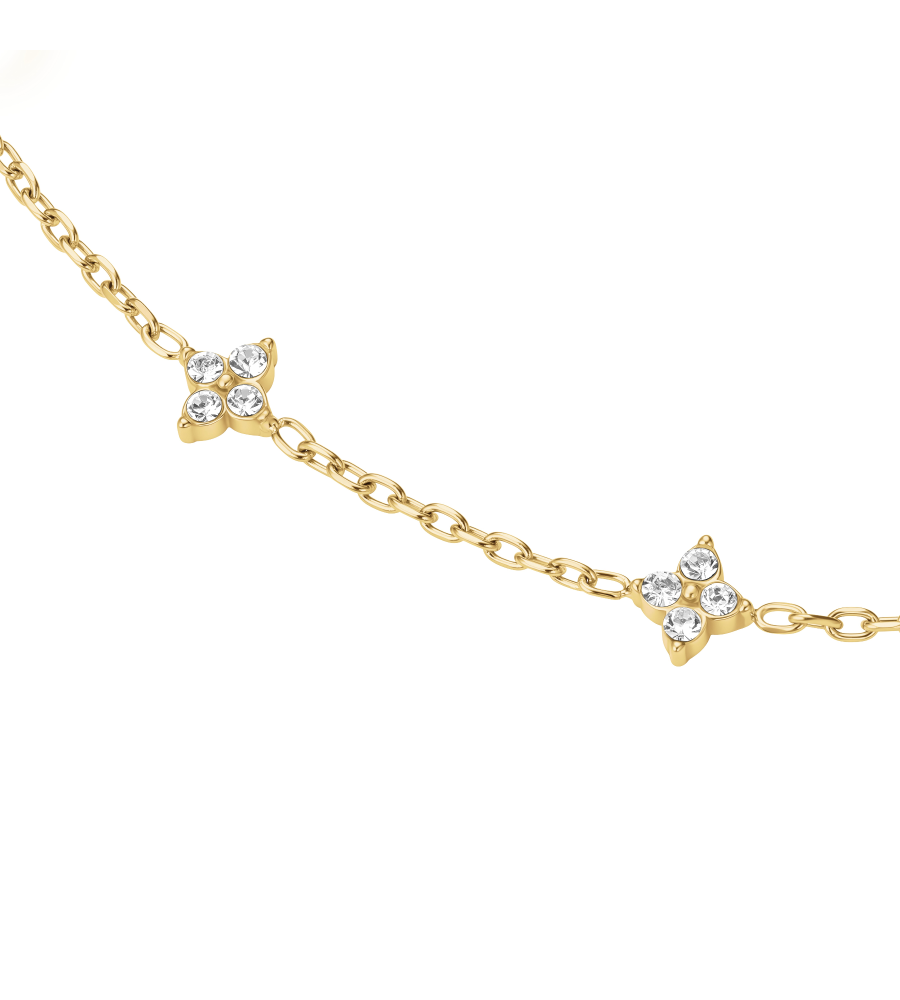 Rosefield staal vergulde armband zirkonia