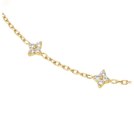 Rosefield staal vergulde slavenarmband zirkonia Diamond Star Bracelet JBDSG-J1359