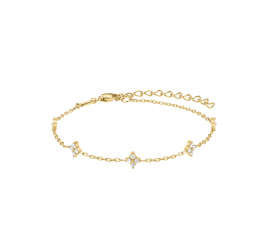 Rosefield staal vergulde slavenarmband zirkonia Diamond Star Bracelet JBDSG-J1359