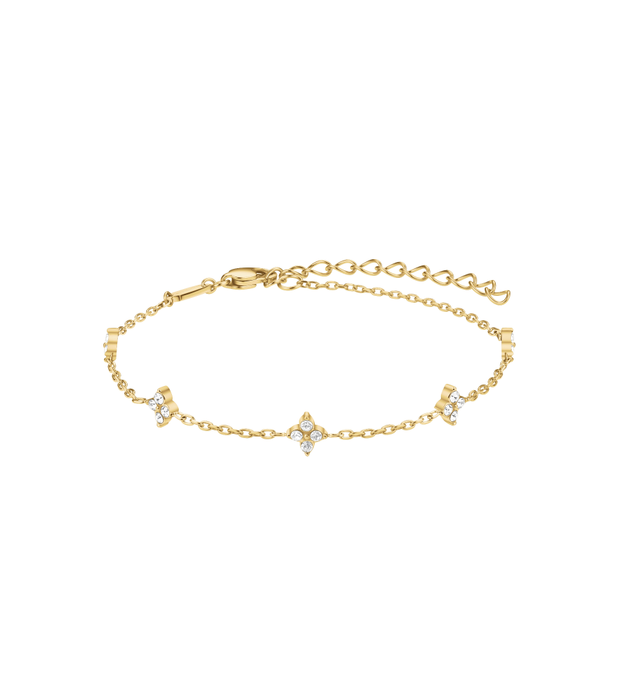 Rosefield staal vergulde armband zirkonia
