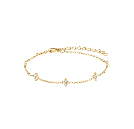 Rosefield staal vergulde slavenarmband zirkonia Diamond Star Bracelet JBDSG-J1359