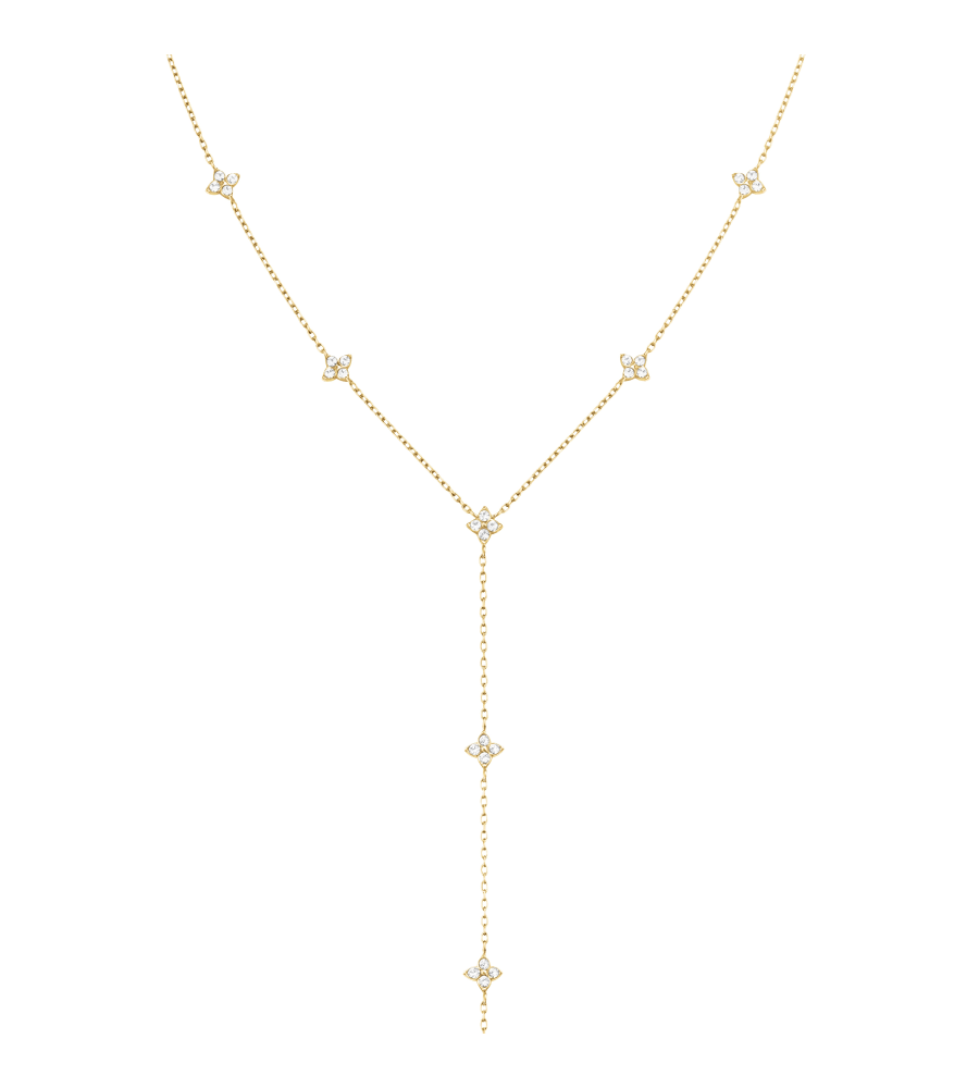 Rosefield staal verguld choker met zirkonia