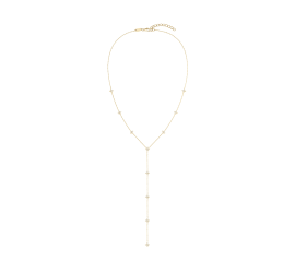 Rosefield staal verguld choker met zirkonia Diamond Star Long Necklace JNDLG-J1357