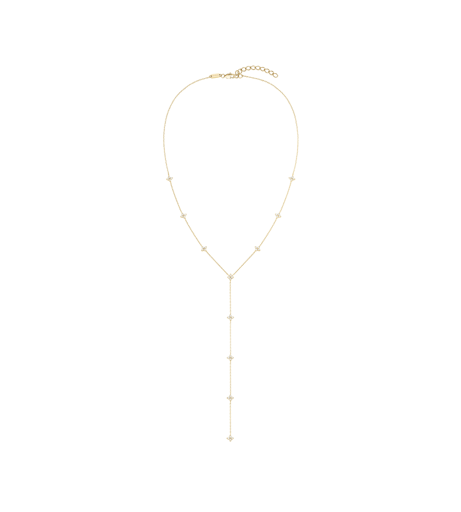 Rosefield staal verguld choker met zirkonia